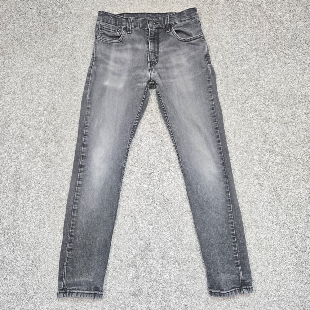 Levis 512 Jeans mens 30x30 (fits 29x28)‎ Gray Slim Taper stretch distressed
